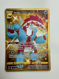Galarian Obstagoon - 198/185 - Pokemon Vivid Voltage Sword Shield Secret Rare NM - Image 1