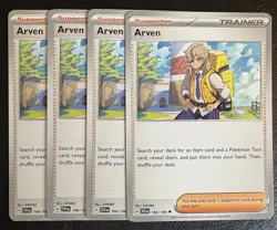 Arven 166/198 Pokemon TCG Scarlet & Violet Playset x4 Regular NM - Image 1