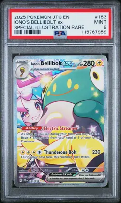 POKEMON 2025 JOURNEY TOGETHER IONO'S BELLIBOLT EX SIR 183 PSA 9 - Image 1