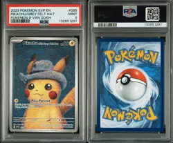 Pokemon x Van Gogh "Pikachu with Grey Felt Hat" SVP085 Promo Card PSA 9 - Image 3