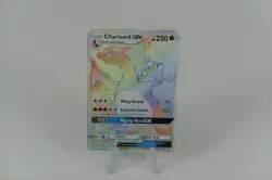 2017 Charizard GX Rainbow Secret Rare 150/147 Pokemon Burning Shadows LP - Image 1