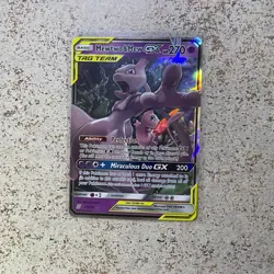 Mewtwo & Mew GX 71/236 Unified Minds Tag Team Rare Pokemon Card NM - Image 1