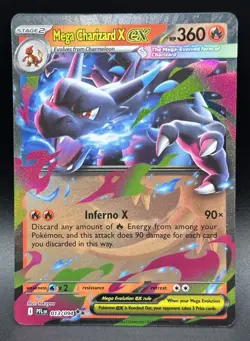 Mega Charizard X ex 013/094 Pokemon Mega Evolution Phantasmal Flames NM - 0143 - Image 1