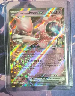 Pokemon TCG Team Rockets Mewtwo EX Double Rare Card 081/182 Destined Rivals - Image 1