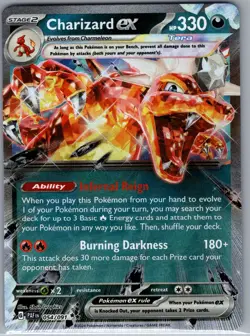 Charizard ex - 054/091 SV: Paldean Fates - Pokemon Card - NM - Image 1