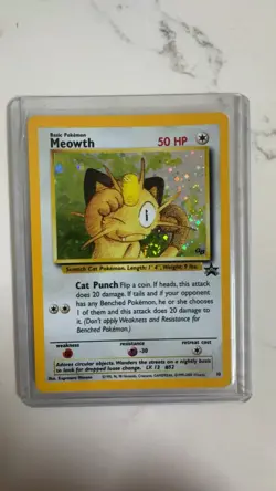 Pokemon TCG Meowth Black Star Promos Holo Card Game Boy - Image 1