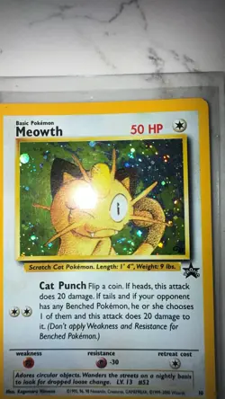 Pokemon TCG Meowth Black Star Promos Holo Card Game Boy - Image 3