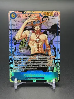 One Piece Card Game Carrying On His Will Portgas D Ace OP13-119 SEC Manga! - Image 1