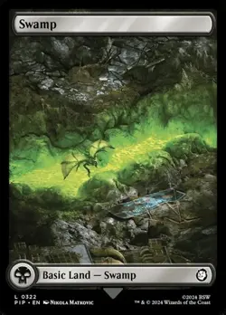 2x Swamp (#322) PIP NM MTG - Image 1