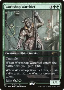2x Workshop Warchief - Foil Promo Game Day Promos LP MTG - Image 1