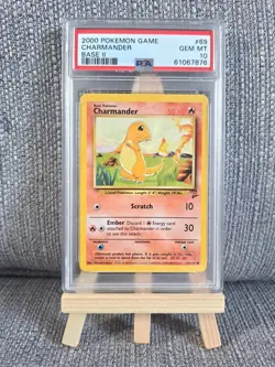 1999 Vintage Pokemon Game #69 69/130 Base set 2 Charmander PSA 10 GEM MINT - Image 1