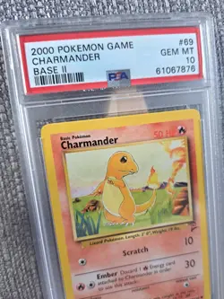 1999 Vintage Pokemon Game #69 69/130 Base set 2 Charmander PSA 10 GEM MINT - Image 3