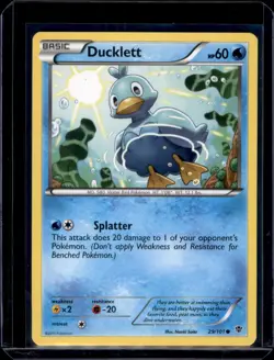 Ducklett Plasma Blast Pokemon 29/101 Common NM+ - Image 1