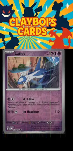 Latios Reverse Holo SV08: Surging Sparks 077/191 Pokemon TCG NM+ - Image 1