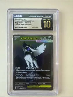 CGC PRISTINE 10 Mega Absol ex 089/063 Holo 2025 Pokemon JPN Mega Brave Evolution - Image 1