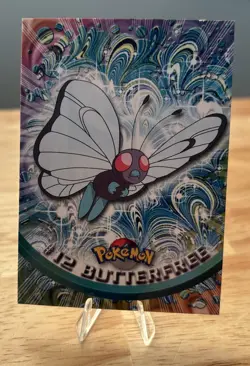 Butterfree #12 1999 Topps Pokemon TV Animation Edition Series 1 Blue Logo - Image 1