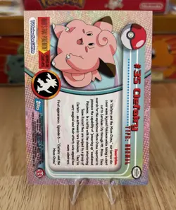 Clefairy #35 1999 Topps Pokemon TV Animation Edition Series 1 Blue Logo - Image 2
