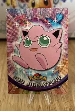 Jigglypuff #39 1999 Topps Pokemon TV Animation Edition Series 1 Blue Logo - Image 1