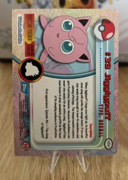 Jigglypuff #39 1999 Topps Pokemon TV Animation Edition Series 1 Blue Logo - Image 2