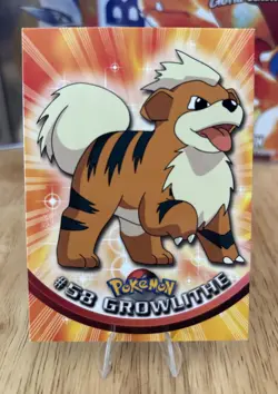 Growlithe #58 1999 Topps Pokemon TV Animation Edition Series 1 Blue Logo - Image 1