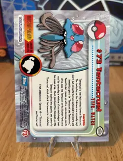Tentacruel #73 1999 Topps Pokemon TV Animation Edition Series 1 Blue Logo - Image 2
