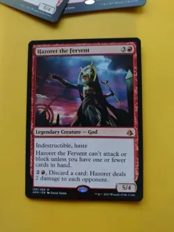 Hazoret the Fervent Mythic God Amonkhet Magic the Gathering Card. - Image 1