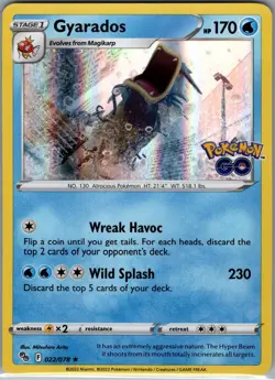 Gyarados 022/078 Holo Pokemon GO - Pokemon Card - NM - Image 1