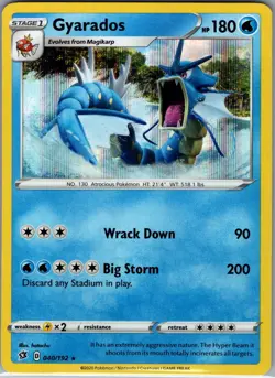 Gyarados 040/192 Holo SWSH02: Rebel Clash - Pokemon Card - NM - Image 1