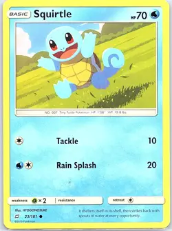 Squirtle 23/181 Non Holo SM - Team Up - Pokemon Card - NM - Image 1