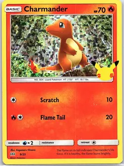 Charmander - 9/25 Holo McDonald's 25th Anniversary Promos - Pokemon Card - NM - Image 1