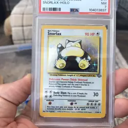Pokemon TCG Snorlax 11/64 Jungle Holo Card Unlimited PSA 7 - Image 1
