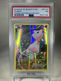 Pokemon PSA 7 NM-MINT Mythical Mew Full Art Generations 20th Mythic Card XY/110 - Image 1