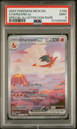 PSA 9 Mint Charizard ex 2023 Pokemon 151 199/165 Pokemon Card - Image 1