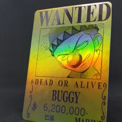 One Piece Buggy Wanted Dead or Alive Marine Poster Holo Gold Foil Card GP-03 - Image 2