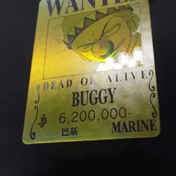One Piece Buggy Wanted Dead or Alive Marine Poster Holo Gold Foil Card GP-03 - Image 3