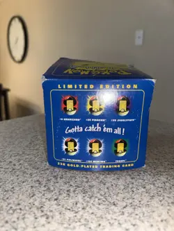 Pokemon Burger King 23k Gold Plated Trading Card PIKACHU Sealed In blue Box - Image 2