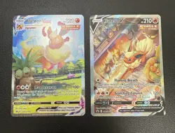 Pokemon Promo Cards Flareon V SWSH179 & Flareon Vmax SWSH180 Lot 2 Alt Art - Image 1