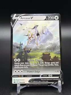 Pokemon Arceus v TCG SWSH204 Sword & Shield Promo Full Art Holo Card - Image 1