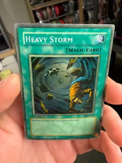 YuGiOh Vintage Heavy Storm Card Holo 1st Edition Faded MRD-142 - Image 3
