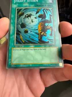 YuGiOh Vintage Heavy Storm Card Holo 1st Edition Faded MRD-142 - Image 4
