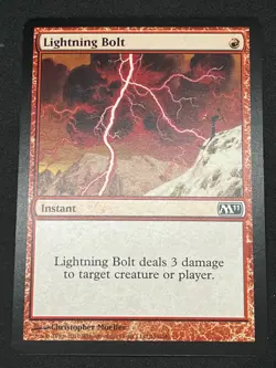 Magic the Gathering MTG Lightning Bolt Red Core Set 2011 M11 Common - Image 1