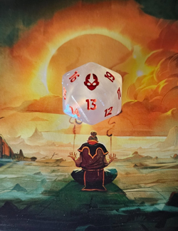 Oversized Spindown D20 Die - MTG Avatar: The Last Airbender Dice Life Counter - Image 1