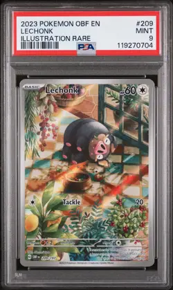 2023 Pokemon OBF EN Lechonk Illustration Rare 209/197 PSA 9 - Image 1