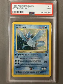 1999 PSA 7 Articuno #2 - Holo- Pokemon Fossil - Image 1