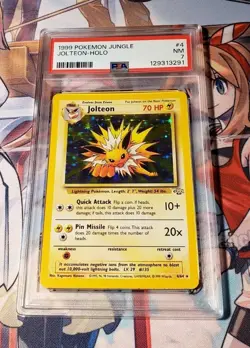 1999 POKEMON JUNGLE #4 JOLTEON-HOLO PSA 7 - Image 1