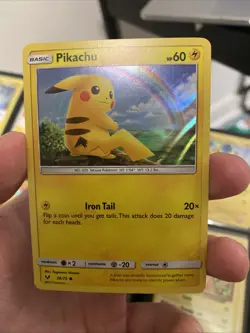 2017 Sun & Moon - Shining Legends ( Water Web Holo Promo ) Pikachu Basic/Common - Image 1