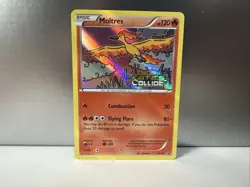 Pokemon TCG MOLTRES XY127 XY Fates Collide Prerelease Promo Black Star 2016 NM - Image 1