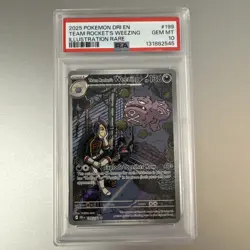 Pokemon TCG Team Rockets Weezing Destined Rivals 199/182 IR PSA 10 Gem Mint - Image 1