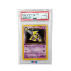 2000 Pokemon Rocket 1st Edition #18 Dark Alakazam PSA 10 - Image 1