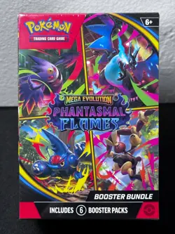 Pokemon TCG Mega Evolution Phantasmal Flames Booster Bundles New Sealed 6 Packs - Image 1